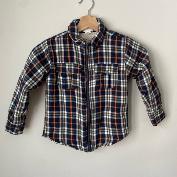 Tahari Other - Tahari Boys Zip Up Plaid Fleece Shirt Jacket Size 6